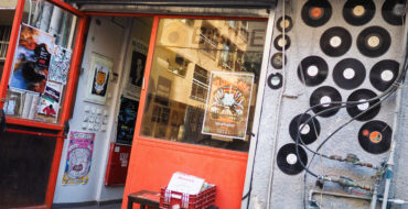 exterior photo of B-Side Stereo Record Store in Tel Aviv