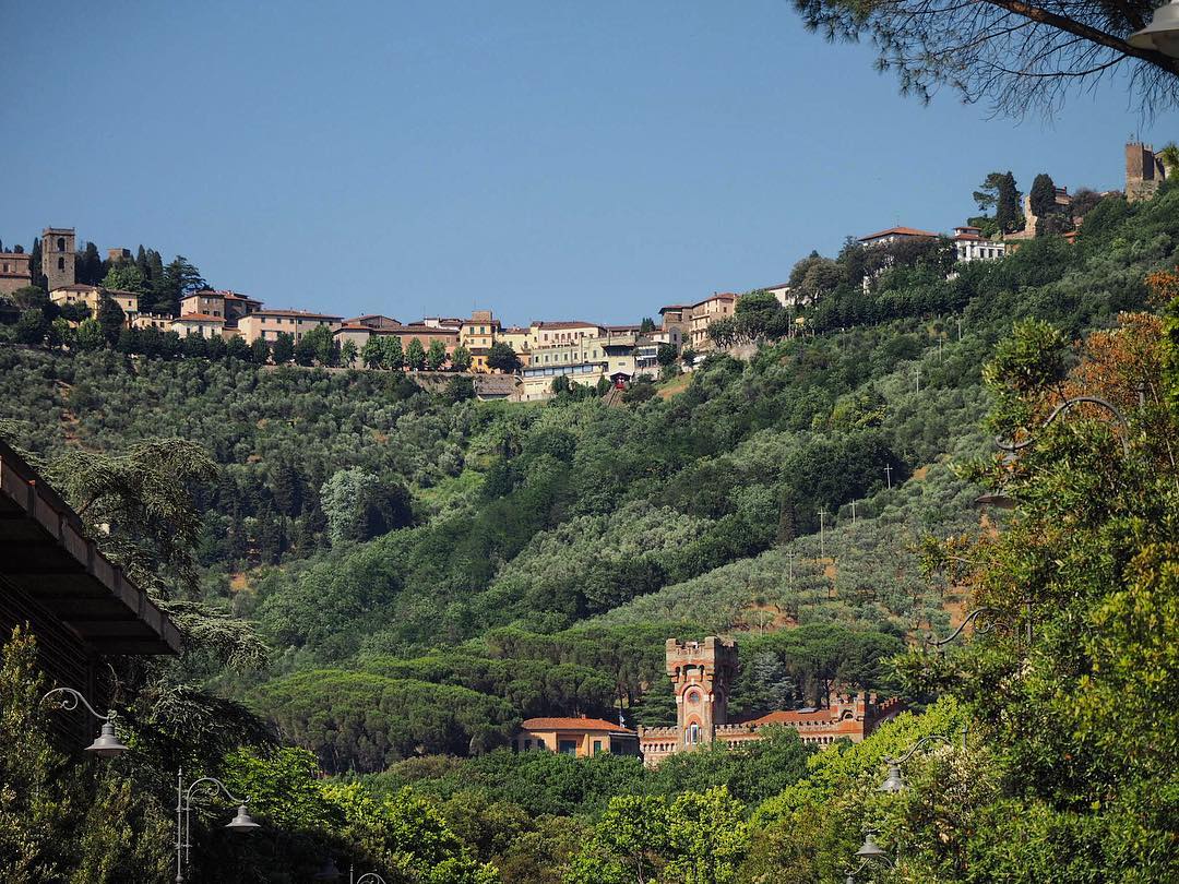 view of the old montecatini from montecatini terme