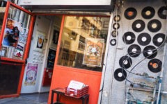 exterior photo of B-Side Stereo Record Store in Tel Aviv