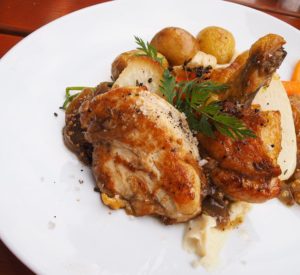 Eating local in Dresden with a perfect roast chicken at Bohme